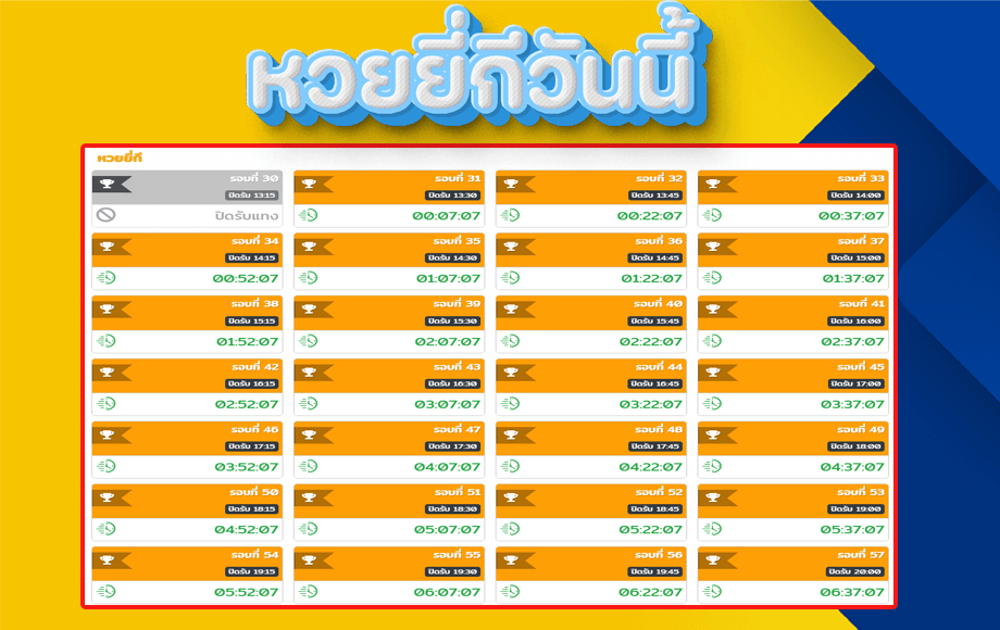 หวยยี่กีวันนี้